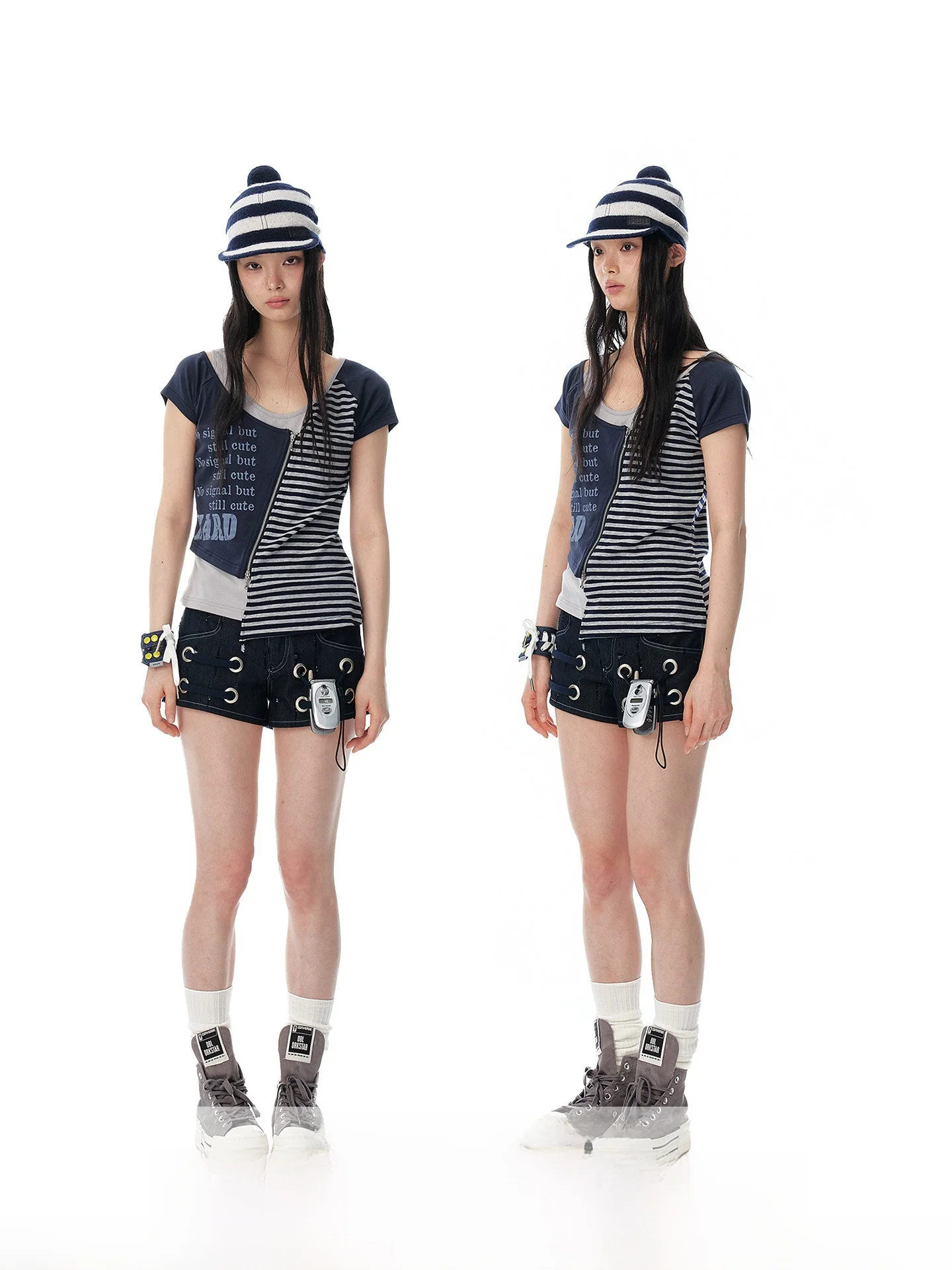 JIKOO Korean Design Asymmetric Splicing Slim Fit Short Sleeve T-Shirt Women's Fake Two-Piece Casual Style Summer Top
JIKOO Korean Design Asymmetric Splicing Slim Fit Short Sleeve T-Shirt Women's Fake Two-Piece Casual Style Summer Top