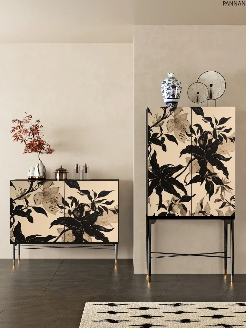 Medieval solid wood chest, retro art painted dining side cabinet, living room flower decorative vertical cabinet
Medieval solid wood chest, retro art painted dining side cabinet, living room flower decorative vertical cabinet