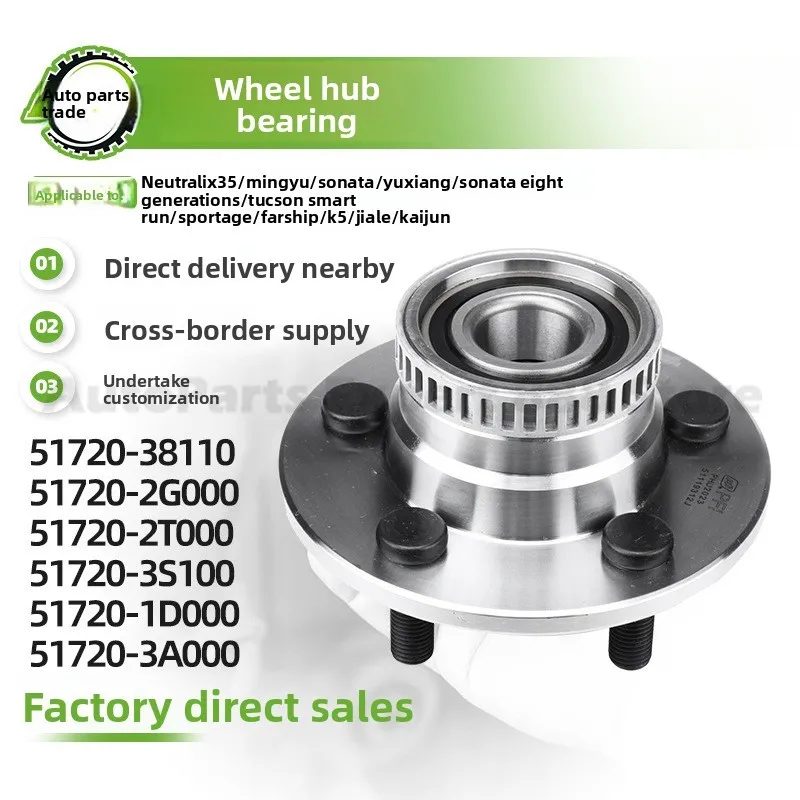 For Hyundai IX35 For 2012 Premium Quality Long Lasting Wheel Hub Bearing Unit Front Axle Bearing 51720-38110
For Hyundai IX35 For 2012 Premium Quality Long Lasting Wheel Hub Bearing Unit Front Axle Bearing 51720-38110