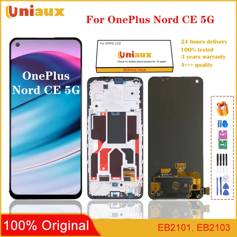 6.43''Original For OnePlus Nord CE 5G EB2101 LCD Screen Display Touch Panel Digitizer For OnePlus Nord Core Edition EB2103 Frame
6.43''Original For OnePlus Nord CE 5G EB2101 LCD Screen Display Touch Panel Digitizer For OnePlus Nord Core Edition EB2103 Frame