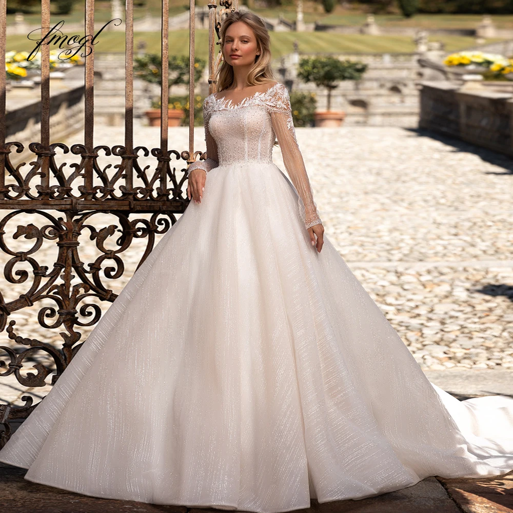 Customized Sexy Illusion Long Sleeve Lace Vintage Wedding Dresses Luxury Applique Beaded Court Train Princess A Line Bridal Gown
Customized Sexy Illusion Long Sleeve Lace Vintage Wedding Dresses Luxury Applique Beaded Court Train Princess A Line Bridal Gown