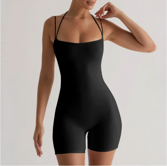 Fashionable and sexy solid color vest, slim fit jumpsuit, sports yoga suit, 2025 summer new women's clothing
Fashionable and sexy solid color vest, slim fit jumpsuit, sports yoga suit, 2025 summer new women's clothing