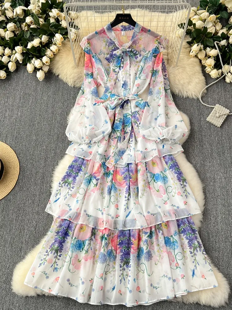 New Vintage Ruffled Edge Long Party Dress Women Printed Floral Dresses Female Elegant Skirt Long Robe Casual Holiday Vestidos
New Vintage Ruffled Edge Long Party Dress Women Printed Floral Dresses Female Elegant Skirt Long Robe Casual Holiday Vestidos