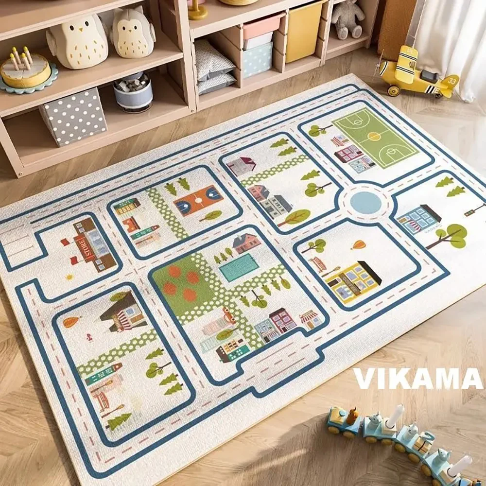 Ковер VIKAMA с петлевым ворсом, игровой коврик для шоссе, коврик для гостиной, детский ковер для спальни, диван, большой ковер, нескользящий моющийся домашний декор
Ковер VIKAMA с петлевым ворсом, игровой коврик для шоссе, коврик для гостиной, детский ковер для спальни, диван, большой ковер, нескользящий моющийся домашний декор