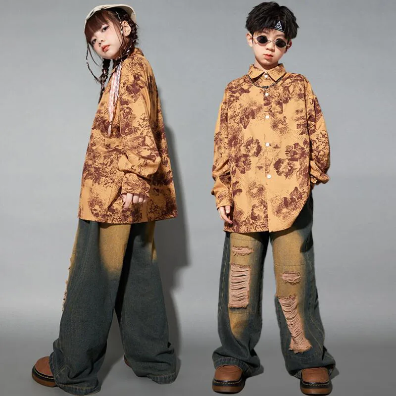 Hip Hop Clothing Girls Vintage Print Shirt Boys Sweatshirt Street Dance Pants Streetwear Costume For Kids Teens Jazz Clothes Set
Hip Hop Clothing Girls Vintage Print Shirt Boys Sweatshirt Street Dance Pants Streetwear Costume For Kids Teens Jazz Clothes Set