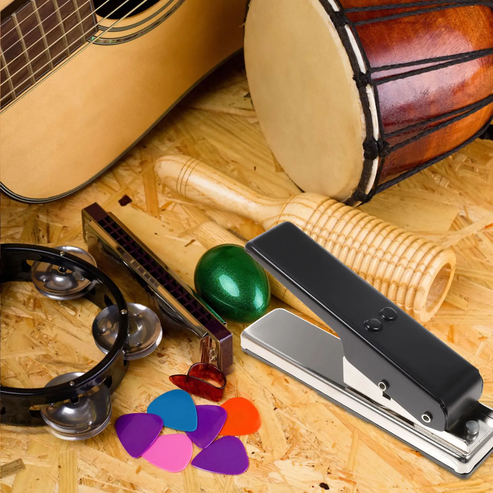 Black Professional DIY Guitar Picks Maker Plectrum Punch Cutter Tool for Guitar Bass Multi-Material Plectrum Punch
Black Professional DIY Guitar Picks Maker Plectrum Punch Cutter Tool for Guitar Bass Multi-Material Plectrum Punch