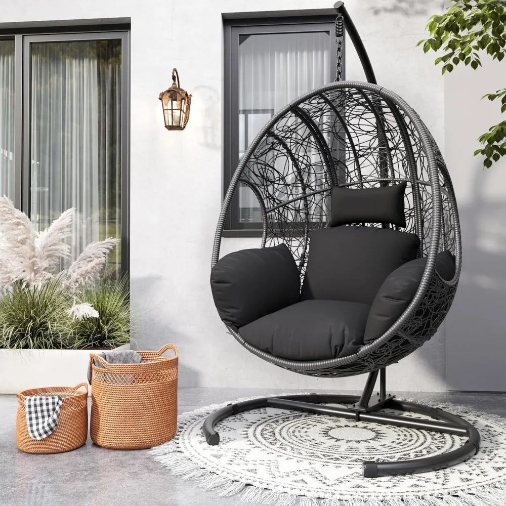 Oversized Hanging Egg Chair Outdoor Indoor, Wicker Swing Egg Chair with Stand 400lbs Capacity for Bedroom, Patio, Garden and Bal
Oversized Hanging Egg Chair Outdoor Indoor, Wicker Swing Egg Chair with Stand 400lbs Capacity for Bedroom, Patio, Garden and Bal