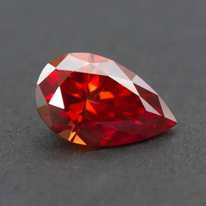 NEW Moissanite Stone Pear Cut Garnet Colored Gemstone Lab Grown Diamond Charms Diy Advanced Jewelry Making With GRA Certificate
NEW Moissanite Stone Pear Cut Garnet Colored Gemstone Lab Grown Diamond Charms Diy Advanced Jewelry Making With GRA Certificate