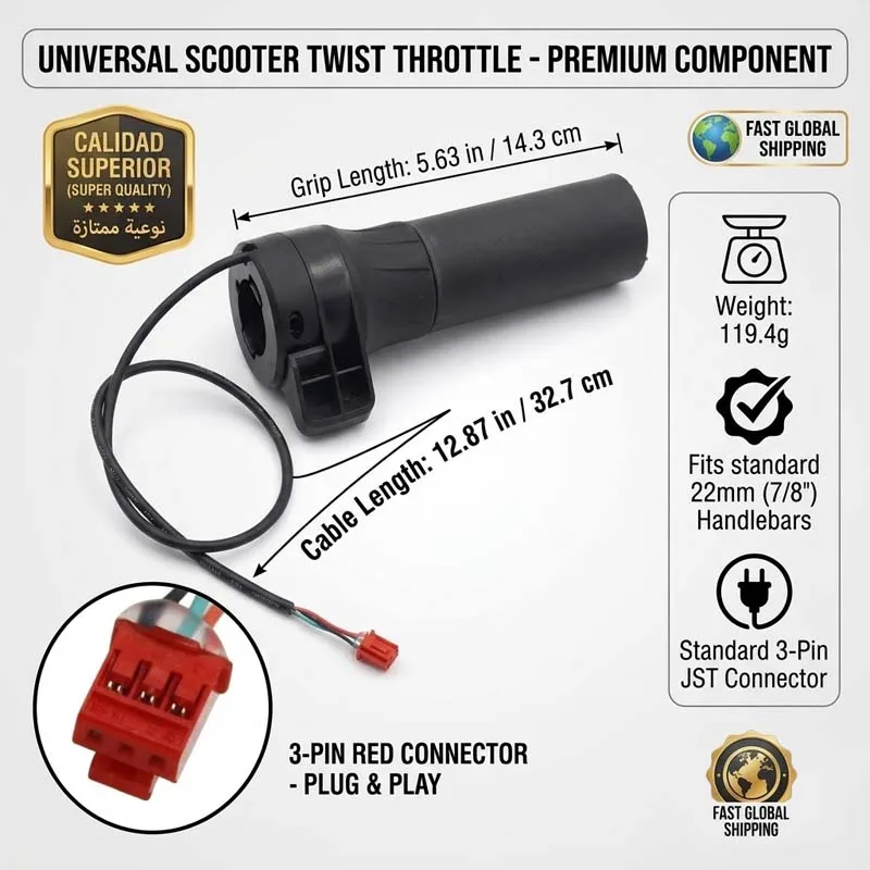 Handlebar Replacement Part: Twist Throttle Speed Control Grip Accelerator for Ninebot ZT3 ZT3 PRO F3 F3 PRO G3 Scooter
Handlebar Replacement Part: Twist Throttle Speed Control Grip Accelerator for Ninebot ZT3 ZT3 PRO F3 F3 PRO G3 Scooter