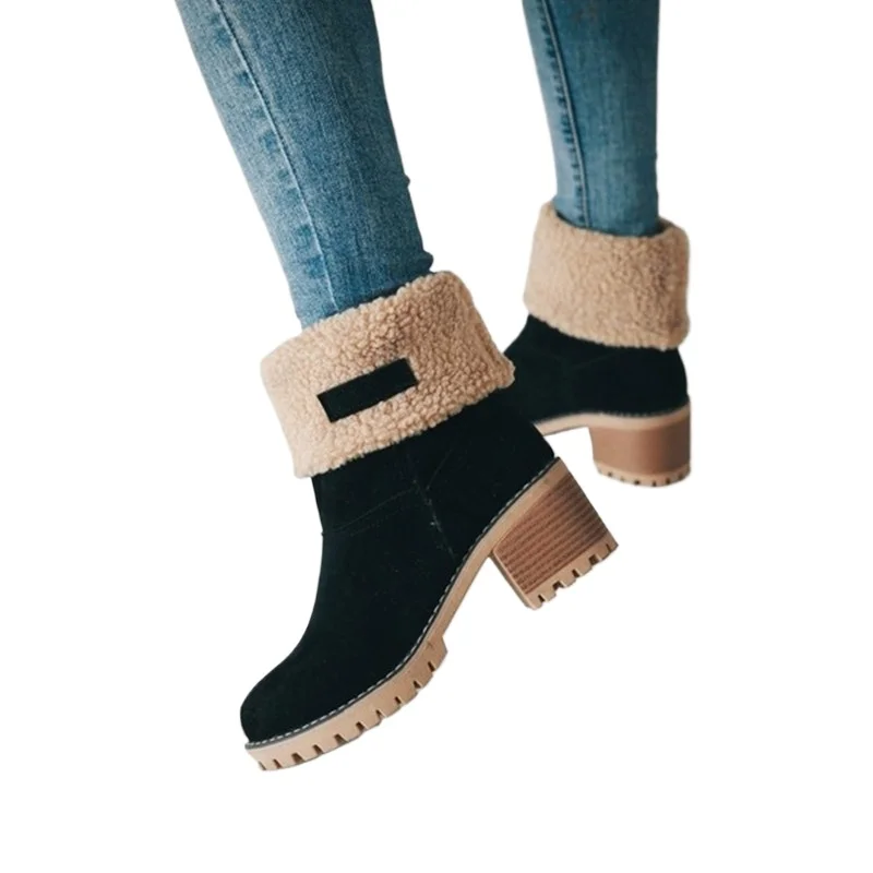 Autumn and winter medium tube thick heel turning snow boots size 43 large size cotton shoes
Autumn and winter medium tube thick heel turning snow boots size 43 large size cotton shoes