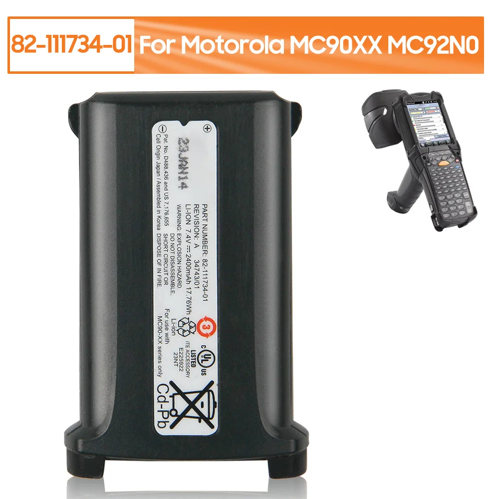 Сменный аккумулятор для мобильного компьютера 82-111734-01 для Motorola MC90XX MC9090 MC9190 MC92N0 2400 мАч
Сменный аккумулятор для мобильного компьютера 82-111734-01 для Motorola MC90XX MC9090 MC9190 MC92N0 2400 мАч
