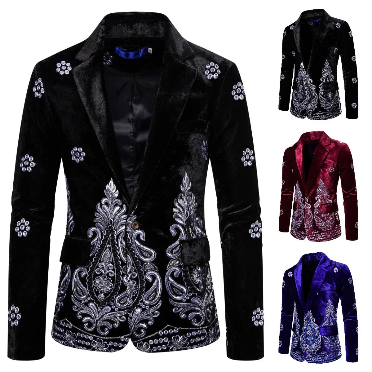 2023 Men's Suit Autumn and Winter New Punk Style Printed Polo Collar Single Breasted European Fit Men's Suit
2023 Men's Suit Autumn and Winter New Punk Style Printed Polo Collar Single Breasted European Fit Men's Suit