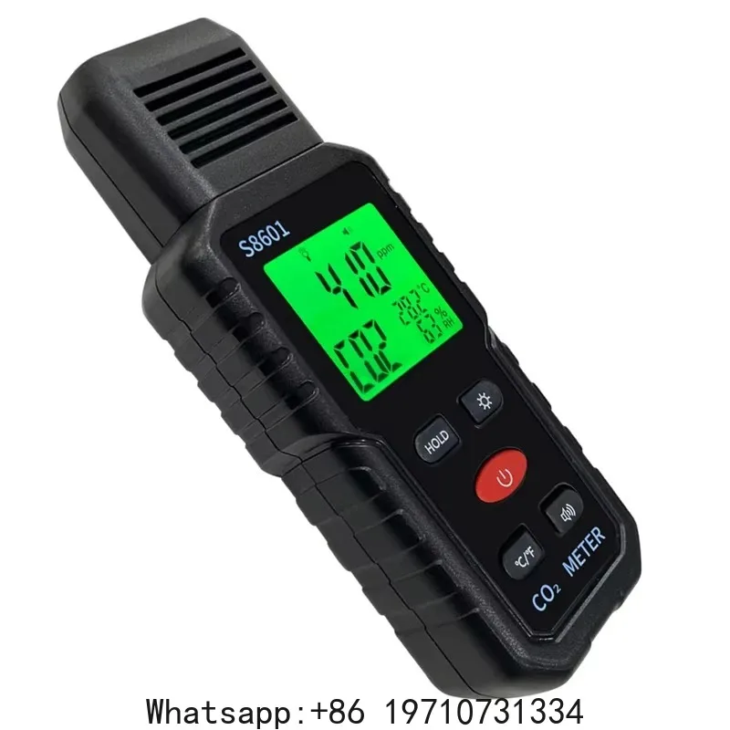 Indoor CO2 Meter Carbon Dioxide Sensor & Alarm NDIR Air Quality Monitor with Temp Humidity LCD Portable High Precision Detector
Indoor CO2 Meter Carbon Dioxide Sensor & Alarm NDIR Air Quality Monitor with Temp Humidity LCD Portable High Precision Detector