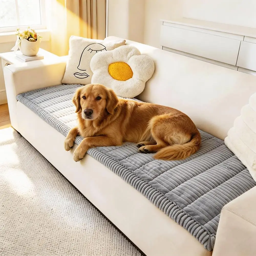 Fuzzy Pet Couch Cover, Non-Slip Sofa Protector, Washable, Light Blue-Grey, 27.6"x82.7"
Fuzzy Pet Couch Cover, Non-Slip Sofa Protector, Washable, Light Blue-Grey, 27.6"x82.7"
