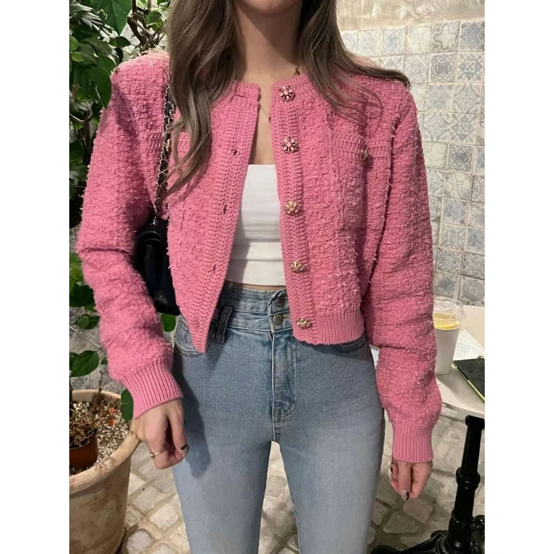 Korean Spring Autumn Solid Color O-neck Single Breasted Long Sleeve Women Sweater Casual Loose Short Knitted Lady Cardigan 31194
Korean Spring Autumn Solid Color O-neck Single Breasted Long Sleeve Women Sweater Casual Loose Short Knitted Lady Cardigan 31194
