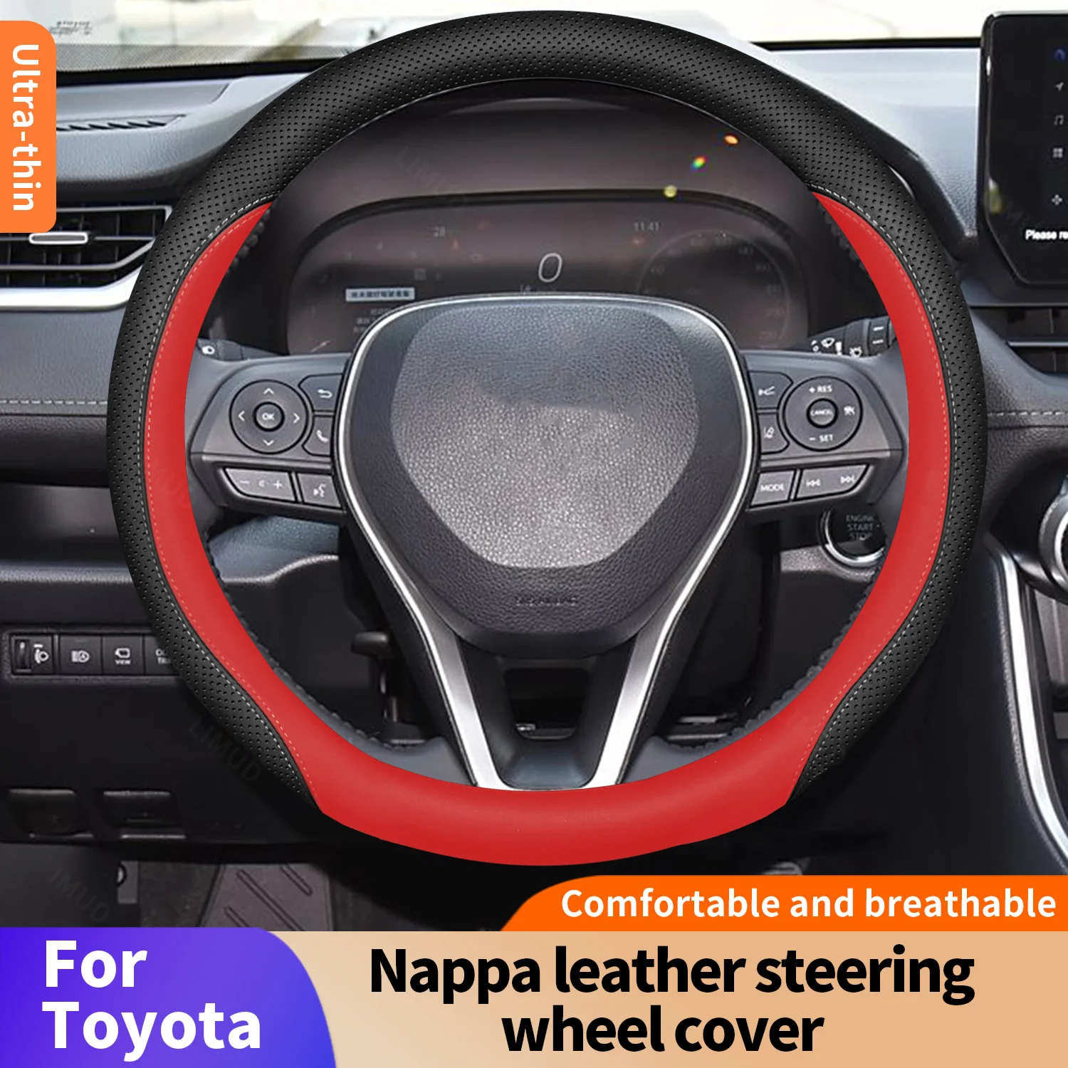 For Toyota Land Cruiser Prado Alphard Vellfire Mark X Car Steering Wheel Cover Without Inner Ring Suitable for 14.5-15Inches
For Toyota Land Cruiser Prado Alphard Vellfire Mark X Car Steering Wheel Cover Without Inner Ring Suitable for 14.5-15Inches