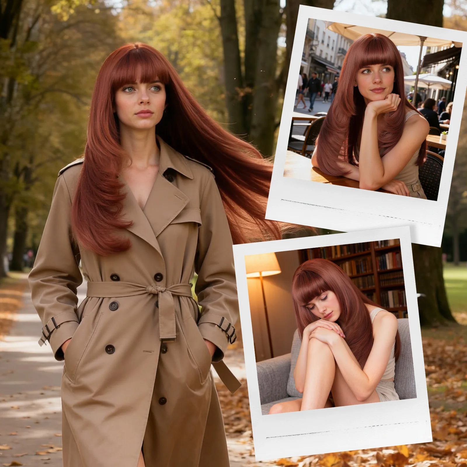 Synthetic Wig Women's Red Brown, Pink Medium-Long Layered Bob Wig with Bangs for Cosplay Costume Party Halloween Daily Wear
Synthetic Wig Women's Red Brown, Pink Medium-Long Layered Bob Wig with Bangs for Cosplay Costume Party Halloween Daily Wear