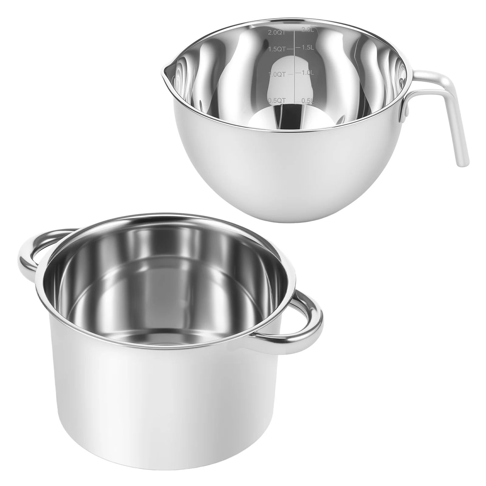 Double Boiler Pot Set Stainless Steel Chocolate Melting Pot Temperature Resistant Candle Wax Melting Boiler for Melting Candy
Double Boiler Pot Set Stainless Steel Chocolate Melting Pot Temperature Resistant Candle Wax Melting Boiler for Melting Candy