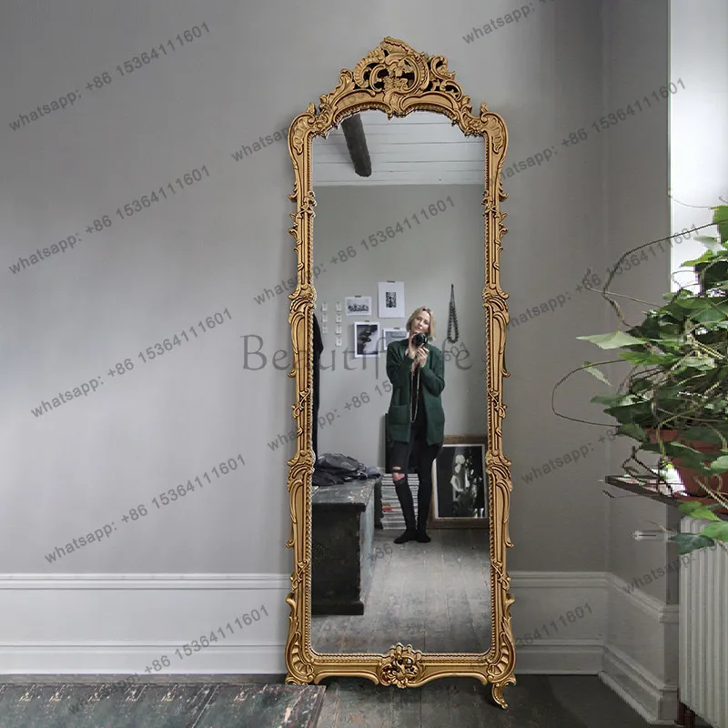 X4 European retro full-length mirror, home cloakroom, floor-to-ceiling fitting, entrance hall, wall hanging decorative mirror
X4 European retro full-length mirror, home cloakroom, floor-to-ceiling fitting, entrance hall, wall hanging decorative mirror