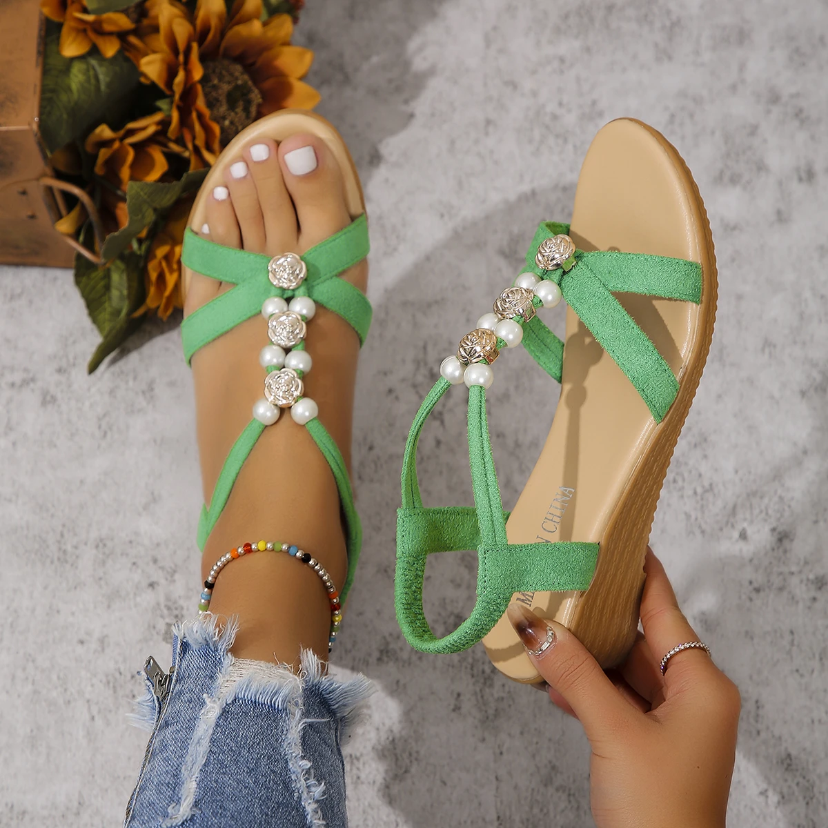 Wedge Sandals for Women Summer Comfortable Non Slip Beach Shoes Woman PU Leather Platform Roman Women Shoes Zapatos De Mujer
Wedge Sandals for Women Summer Comfortable Non Slip Beach Shoes Woman PU Leather Platform Roman Women Shoes Zapatos De Mujer