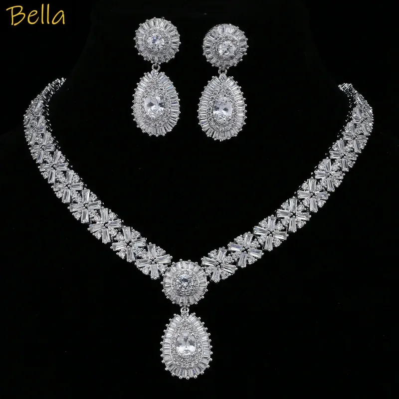 Wedding Bride Jewelry Set Necklace Earrings Zircon White Red Green Blue Water Drop Jewelry Sets Sparkling Anniversary Gift
Wedding Bride Jewelry Set Necklace Earrings Zircon White Red Green Blue Water Drop Jewelry Sets Sparkling Anniversary Gift