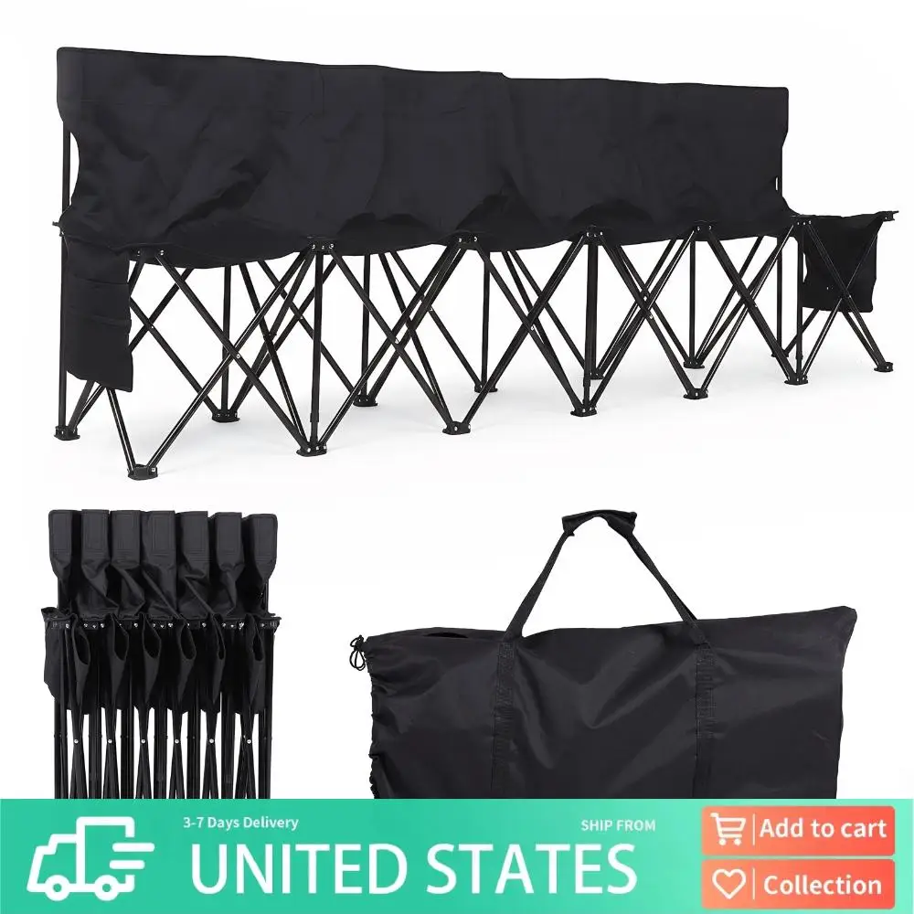 Portable Folding Bench 6 Seats Outdoor Camping Bench Chair with Carry Bag & Backrest Team Sport Sideline Bench for Football Fish
Portable Folding Bench 6 Seats Outdoor Camping Bench Chair with Carry Bag & Backrest Team Sport Sideline Bench for Football Fish