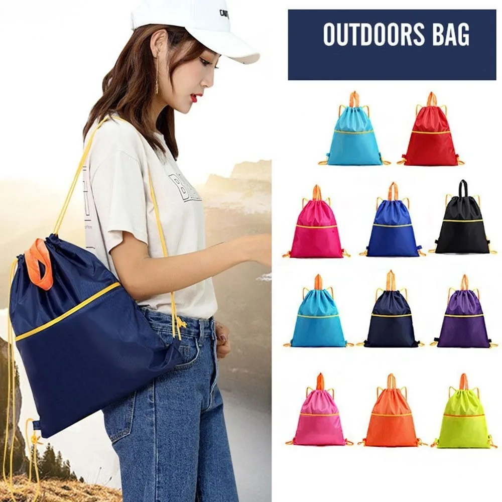 Drawstring Closure Waterproof Nylon Bag Nylon Material Two Pocket Outdoor Sports Bag Portable Design Lightweight Construction
Drawstring Closure Waterproof Nylon Bag Nylon Material Two Pocket Outdoor Sports Bag Portable Design Lightweight Construction