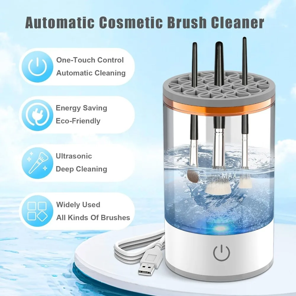 3 In 1 Electric Makeup Brush Cleaner USB Plug Automatic Cosmetic Brush Cleaner Quick-drying Handheld Makeup Brush Clean Machine
3 In 1 Electric Makeup Brush Cleaner USB Plug Automatic Cosmetic Brush Cleaner Quick-drying Handheld Makeup Brush Clean Machine
