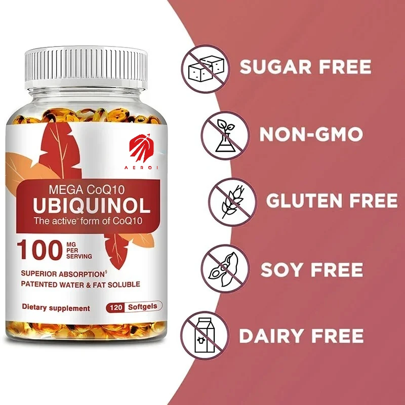 Ubiquinol CoQ10 100mg - Antioxidant Support for Brain, Heart, & Energy Health Supplement
Ubiquinol CoQ10 100mg - Antioxidant Support for Brain, Heart, & Energy Health Supplement