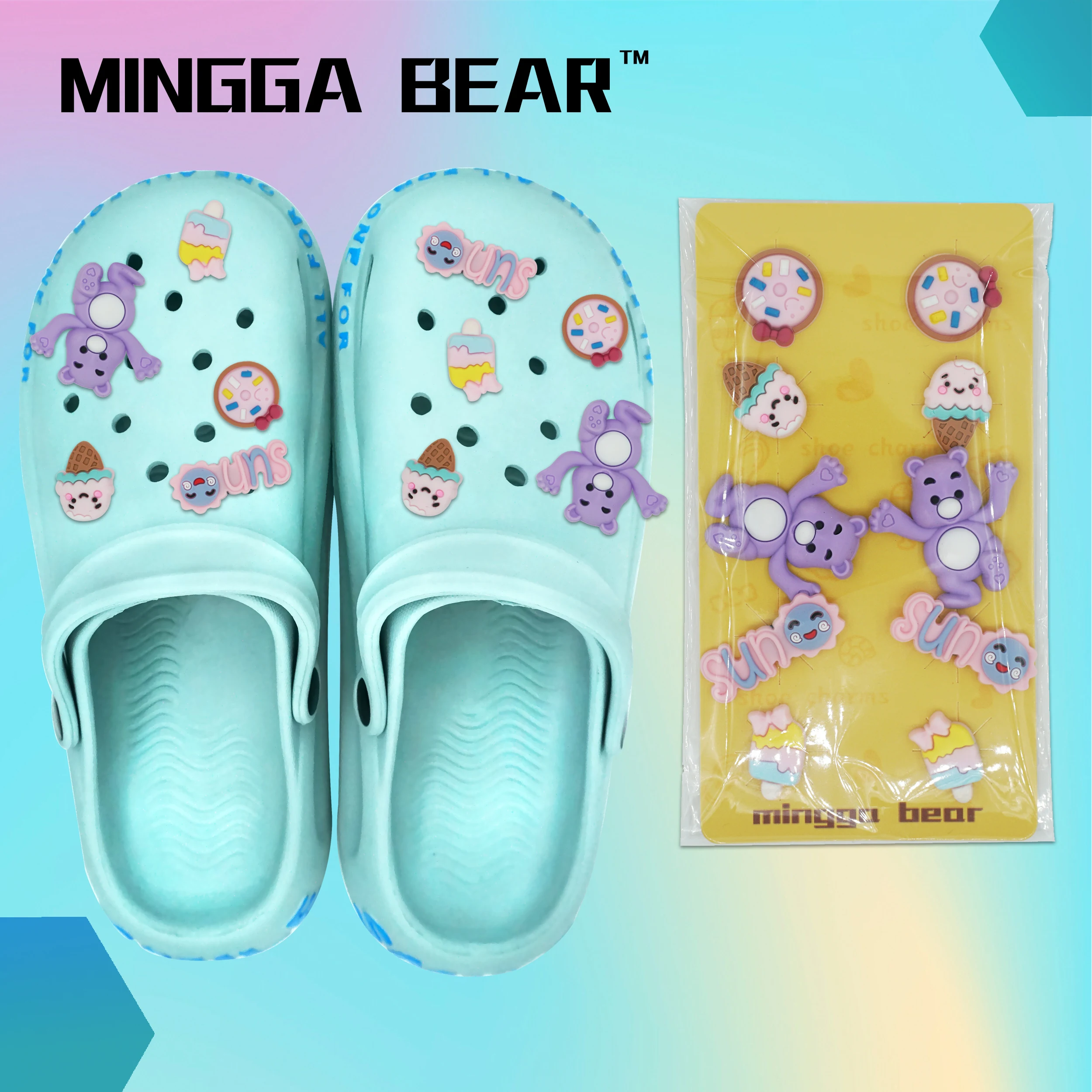 New 10 Pcs Funny Kawaii Anime Shoe Croc Charm Candy Bear Ice Cream Shoe Buckles Accessories Badges for Croc Jibz Women Children
New 10 Pcs Funny Kawaii Anime Shoe Croc Charm Candy Bear Ice Cream Shoe Buckles Accessories Badges for Croc Jibz Women Children
