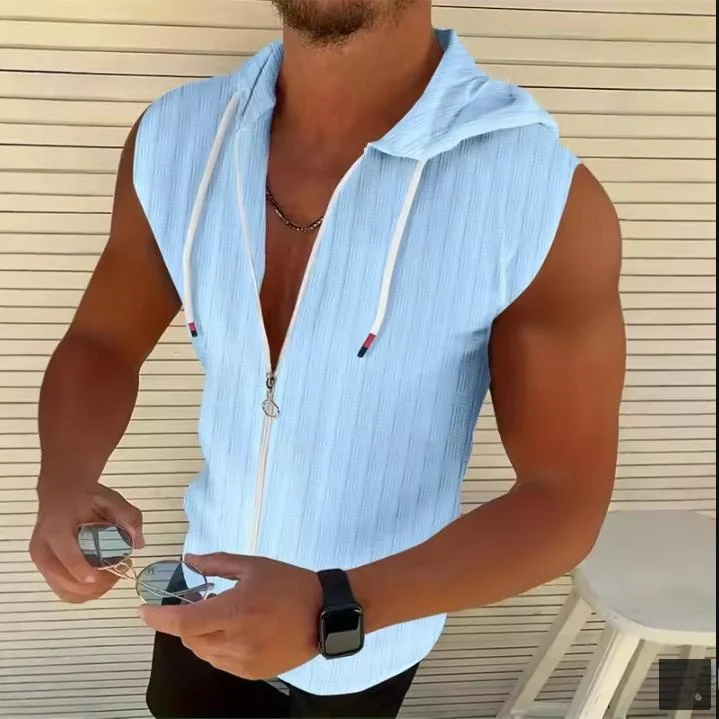 Men's Hooded Plaid Sportswear Shirt Zipper Sleeveless Standard Fit Casual Style Cotton Polyester Blend Resistant to Fading
Men's Hooded Plaid Sportswear Shirt Zipper Sleeveless Standard Fit Casual Style Cotton Polyester Blend Resistant to Fading