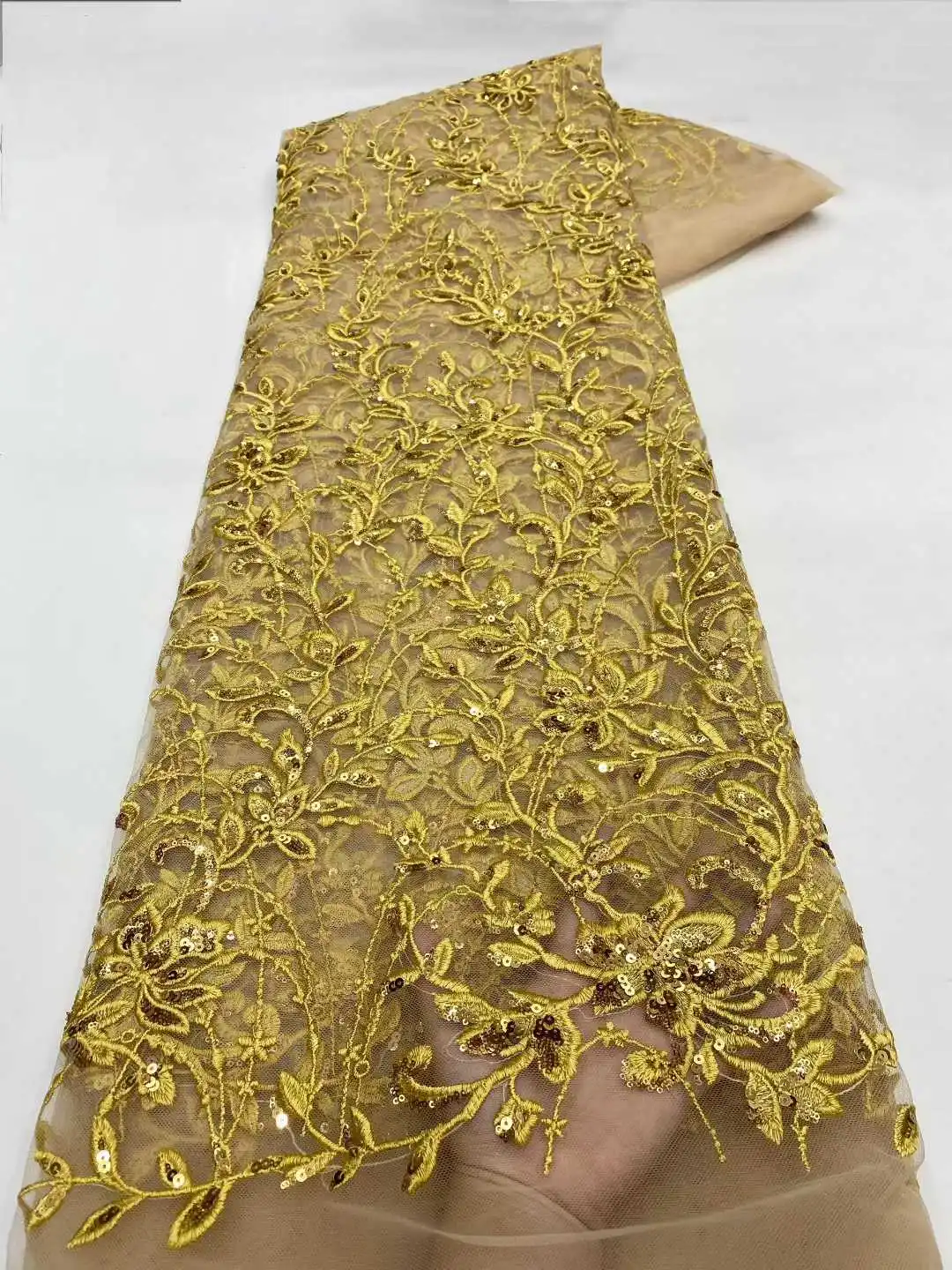 African Groom Beaded Lace Fabric 2026 High Quality Nigerian French Sequin Lace Fabric for Bridal Wedding Party Dresses
African Groom Beaded Lace Fabric 2026 High Quality Nigerian French Sequin Lace Fabric for Bridal Wedding Party Dresses