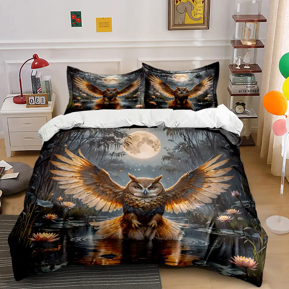 "Owl Design Art Decor Set" Multiple sizes kid's and adults' bedroom Exquisite 3PC bedding set, gift
"Owl Design Art Decor Set" Multiple sizes kid's and adults' bedroom Exquisite 3PC bedding set, gift