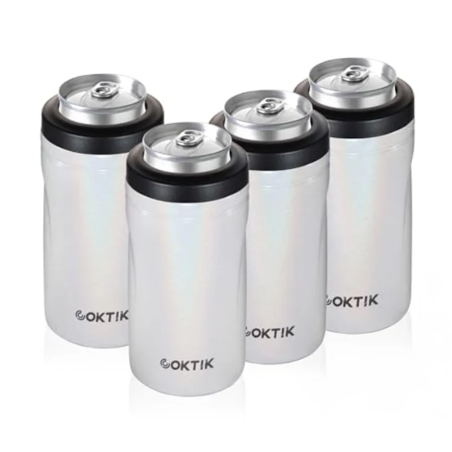 4 in 1 Insulated Can Cooler 4 Pack Double Wall Slim Can Cooler Set for 12 oz Regular or Slim Cans and Beer Bottle
4 in 1 Insulated Can Cooler 4 Pack Double Wall Slim Can Cooler Set for 12 oz Regular or Slim Cans and Beer Bottle