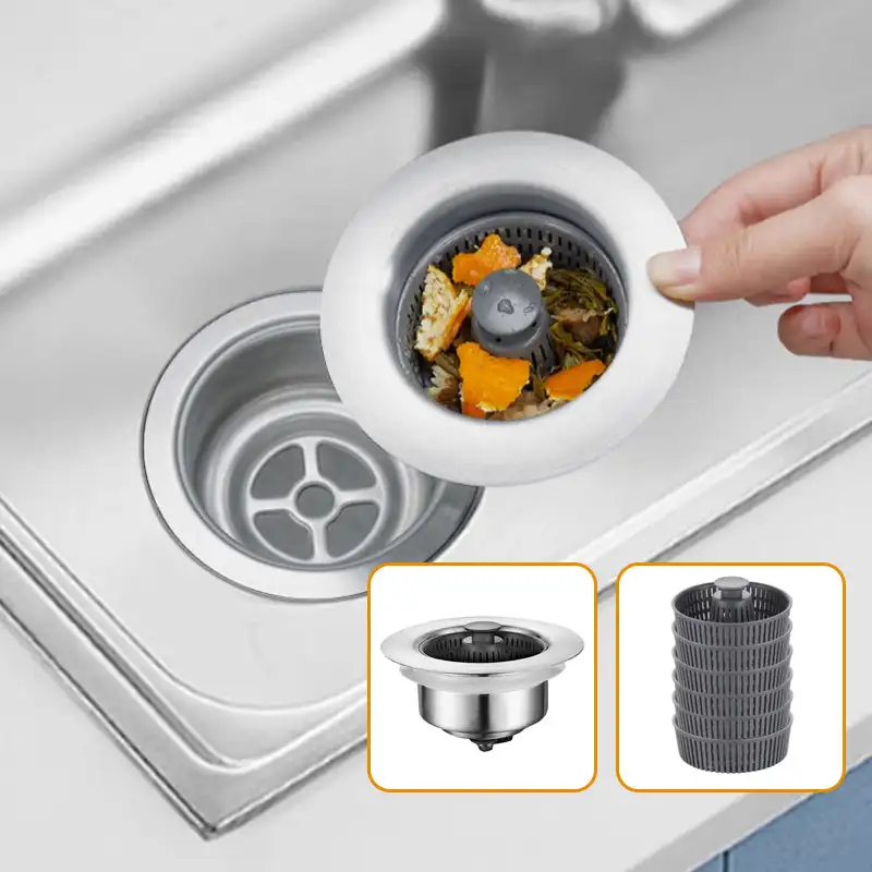 Press-type Sink Seal Stainless Steel Sealed Filter Kitchen Sink Odor Filter Odor-proof and Insect-proof Anti-virus Filter
Press-type Sink Seal Stainless Steel Sealed Filter Kitchen Sink Odor Filter Odor-proof and Insect-proof Anti-virus Filter