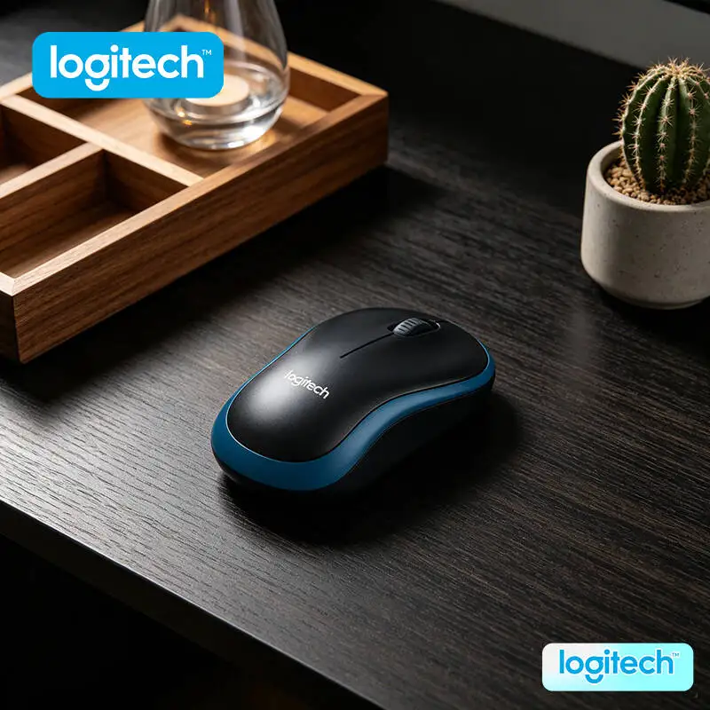 Logitech M185 Desktop-Mate Mouse 2.4GHz Nano Receiver 1000 DPI Auto-Sleep Power-Saving Ergonomic Grip Work Office Tool
Logitech M185 Desktop-Mate Mouse 2.4GHz Nano Receiver 1000 DPI Auto-Sleep Power-Saving Ergonomic Grip Work Office Tool