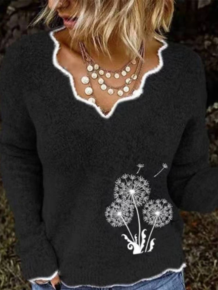 2024 Fall and Winter New Women's Printed Pattern V-neck Sweater Long Sleeve Casual Acrylic Pullover Sweater
2024 Fall and Winter New Women's Printed Pattern V-neck Sweater Long Sleeve Casual Acrylic Pullover Sweater