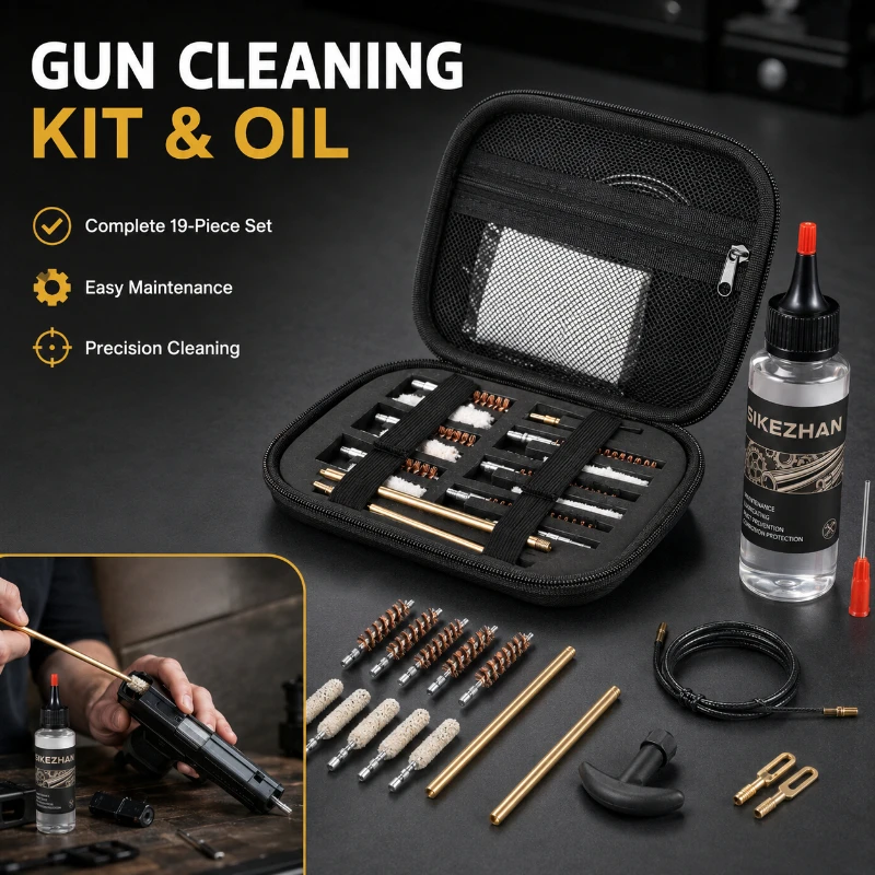 19Pcs Universal Gun Cleaning Kit 60ml CLP Anti-Rust Oil Barrel Brushes Firearm Maintenance Tool For Rifle Handgun Shotgun
19Pcs Universal Gun Cleaning Kit 60ml CLP Anti-Rust Oil Barrel Brushes Firearm Maintenance Tool For Rifle Handgun Shotgun