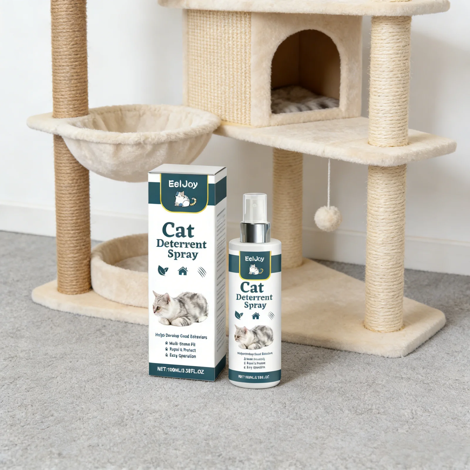 EelJoy Cat Deterrent Spray Furniture Protector Scratching Chew Deterrent Potty Training Aid Gentle Formula Repellent Spray 100ml
EelJoy Cat Deterrent Spray Furniture Protector Scratching Chew Deterrent Potty Training Aid Gentle Formula Repellent Spray 100ml