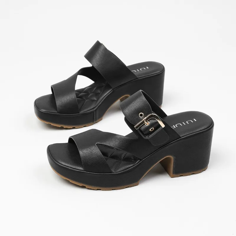 Women's Sandals 2026 Summer Thick Sole High Heels Ladies Sandal Shoes for Women Retro Open Toe Back Strap Sandalias De Mujer
Women's Sandals 2026 Summer Thick Sole High Heels Ladies Sandal Shoes for Women Retro Open Toe Back Strap Sandalias De Mujer