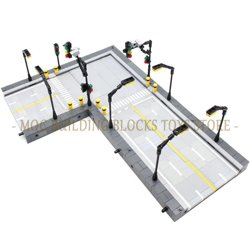 MOC Urban Transportation System Blocks City Traffic Network Signal Lights & Railway Public Building Bricks Creative Design Toys
MOC Urban Transportation System Blocks City Traffic Network Signal Lights & Railway Public Building Bricks Creative Design Toys