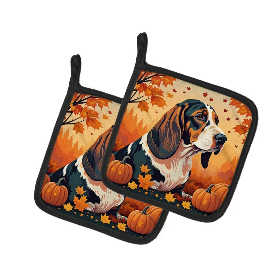 Basset Hound Fall Pair of Pot Holders Kitchen Heat Resistant Pot Holders Sets Oven Hot Pads for Cooking Baking BBQ 7 1 2 x 7 1
Basset Hound Fall Pair of Pot Holders Kitchen Heat Resistant Pot Holders Sets Oven Hot Pads for Cooking Baking BBQ 7 1 2 x 7 1