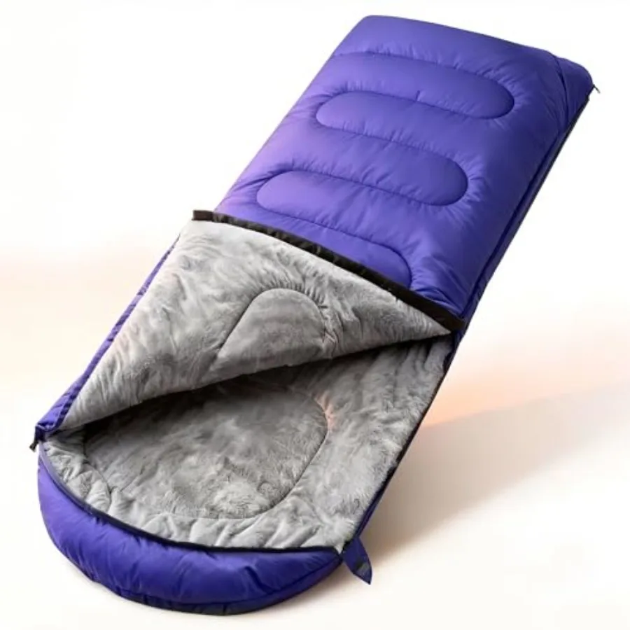 Sleeping Bag for Adults, Cold Weather and Warm Plush Fleece-Lined Interior - Portable Waterproof Windproof with Compression Sac
Sleeping Bag for Adults, Cold Weather and Warm Plush Fleece-Lined Interior - Portable Waterproof Windproof with Compression Sac