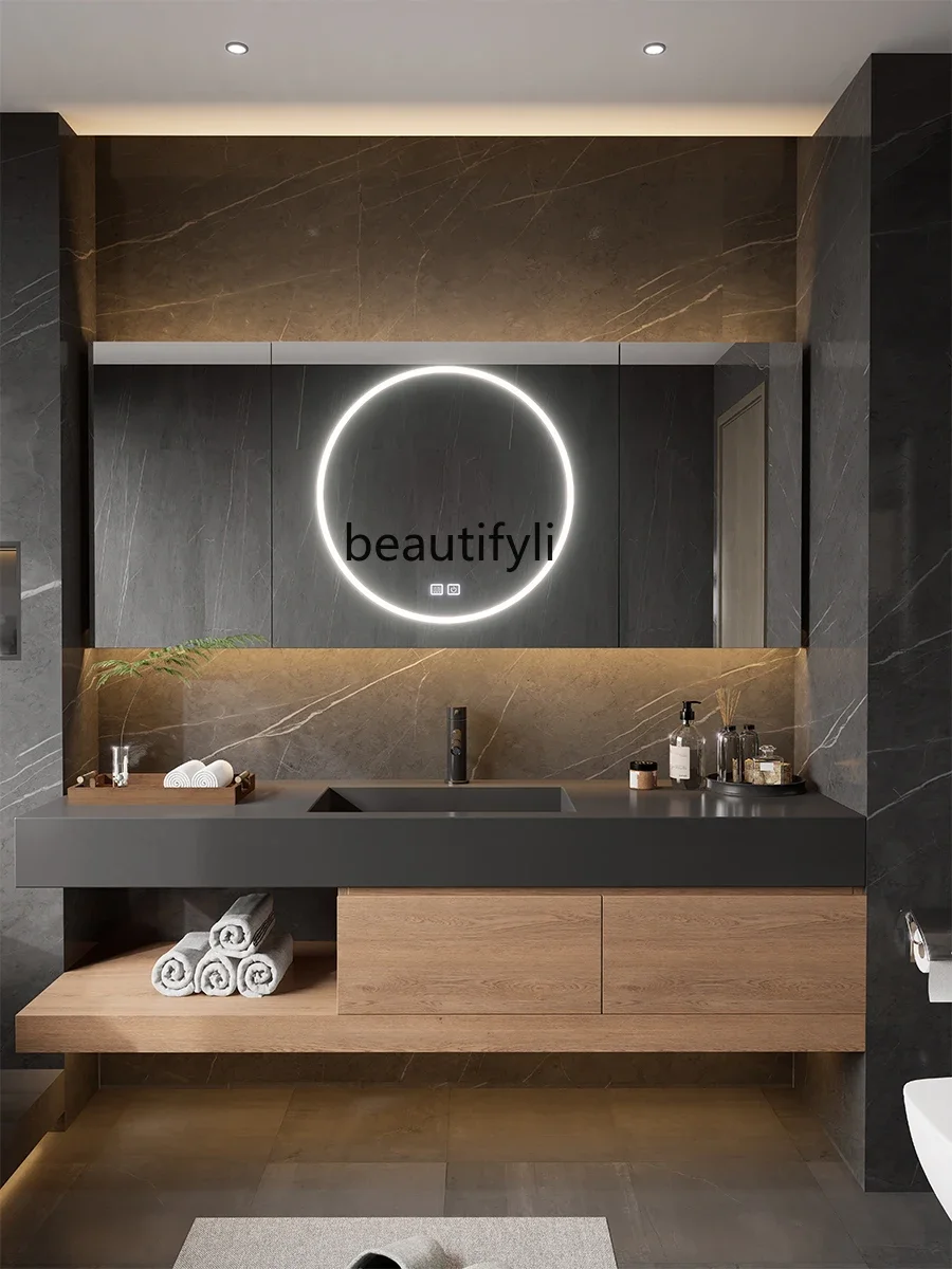 New Stone Plate Whole Washbin Smart Bathroom Cabinet Bathroom Hand Washing Washbasin Cabinet
New Stone Plate Whole Washbin Smart Bathroom Cabinet Bathroom Hand Washing Washbasin Cabinet