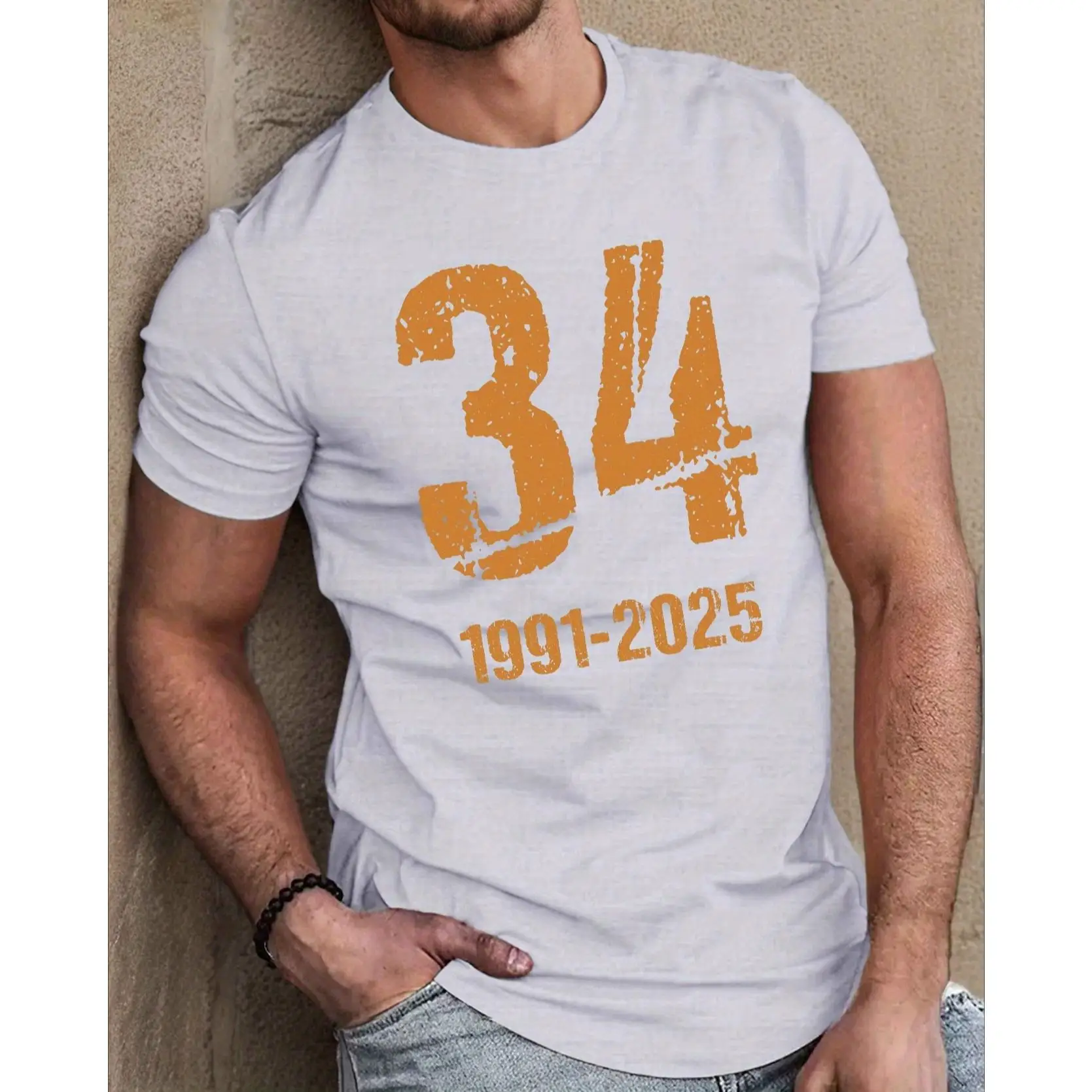 Vintage 34 Number T-Shirt, 1991-2025 Anniversary Birthday Gift Tee, Retro Distressed Graphic Top for Milestone Celebration
Vintage 34 Number T-Shirt, 1991-2025 Anniversary Birthday Gift Tee, Retro Distressed Graphic Top for Milestone Celebration
