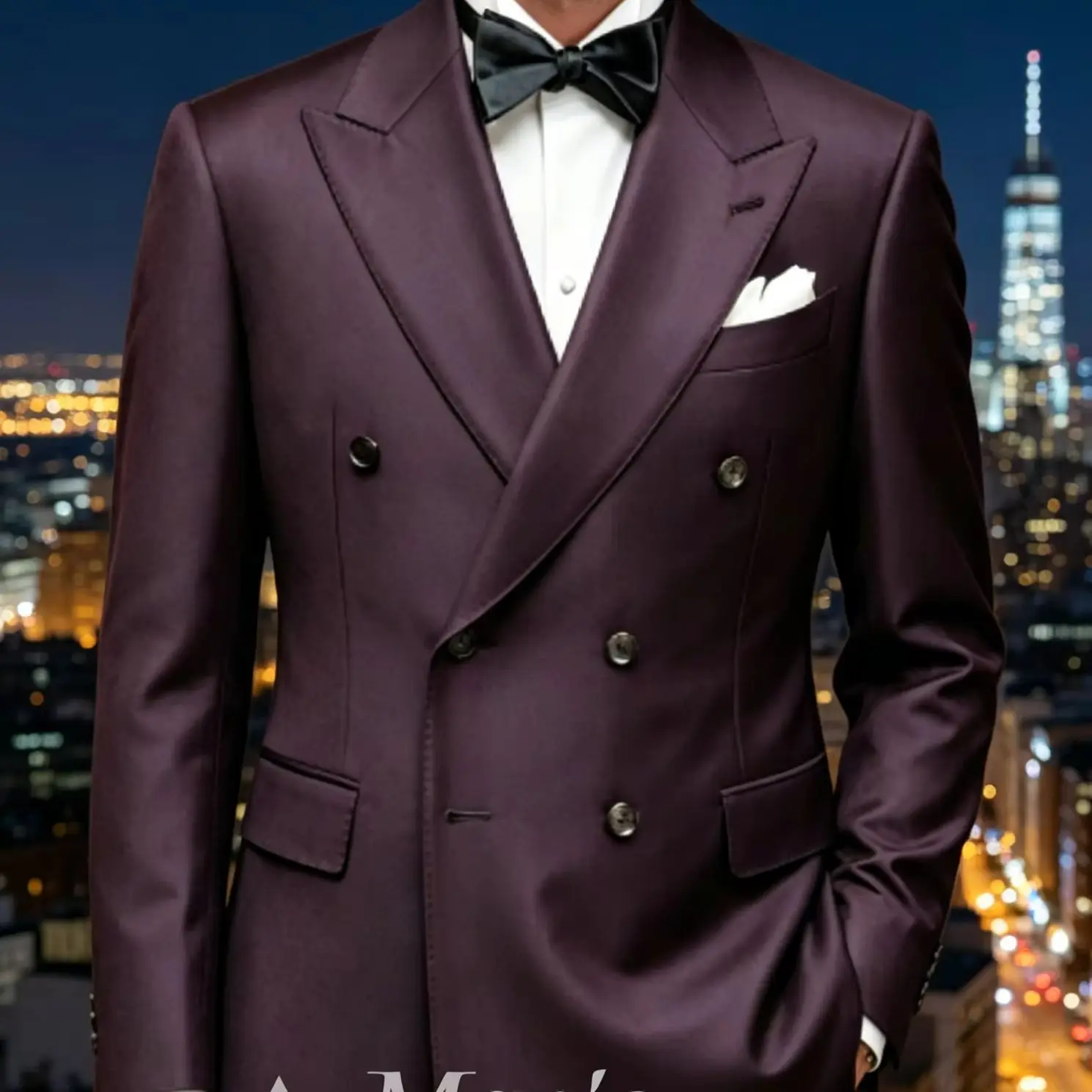 Fashion Purple Double Breasted Suit 2 Piece Slim Fit Peak Lapel Prom Groom Wedding Party Daily Banquet Tuxedos Customized
Fashion Purple Double Breasted Suit 2 Piece Slim Fit Peak Lapel Prom Groom Wedding Party Daily Banquet Tuxedos Customized