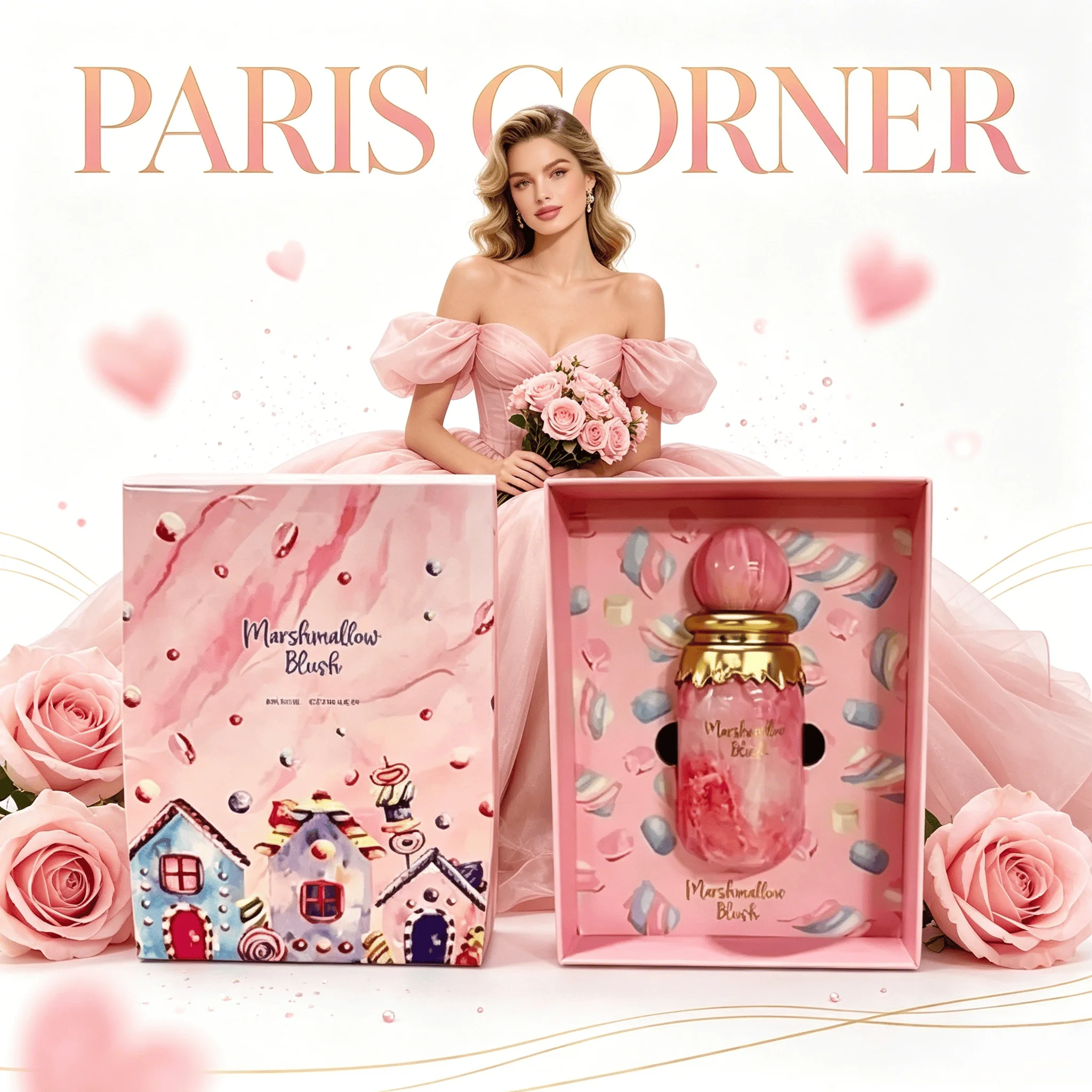 Paris Corner | Marshmallow Blush EDP | A Unique Gourmand Marshmallow Strawberry Perfume for Women | Long-Lasting Sweet Scent Fra
Paris Corner | Marshmallow Blush EDP | A Unique Gourmand Marshmallow Strawberry Perfume for Women | Long-Lasting Sweet Scent Fra