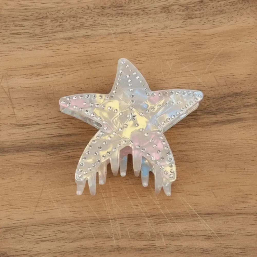 Rhinestone-inlay Starfish Hair Claw Headwear Five Pointed Star Colorful White Shark Clip Waterproof Large Acetic Acid Hair Claw
Rhinestone-inlay Starfish Hair Claw Headwear Five Pointed Star Colorful White Shark Clip Waterproof Large Acetic Acid Hair Claw