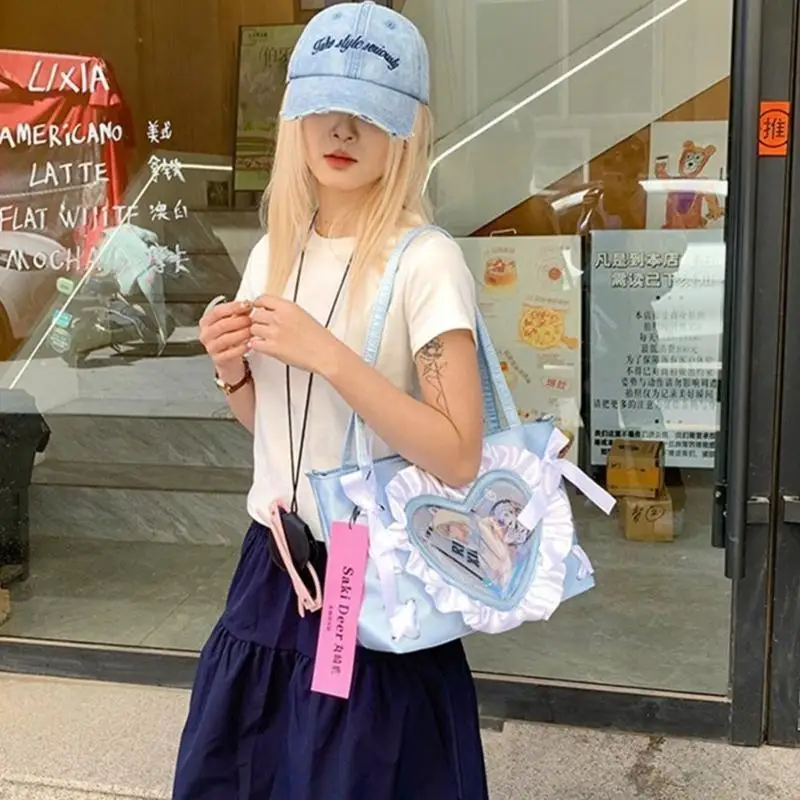 X90D Stylish Shoulder Bag Heart Crossbody Bag Lovely Itabag School Bag Japanese Styles Bag for Pin Display
X90D Stylish Shoulder Bag Heart Crossbody Bag Lovely Itabag School Bag Japanese Styles Bag for Pin Display