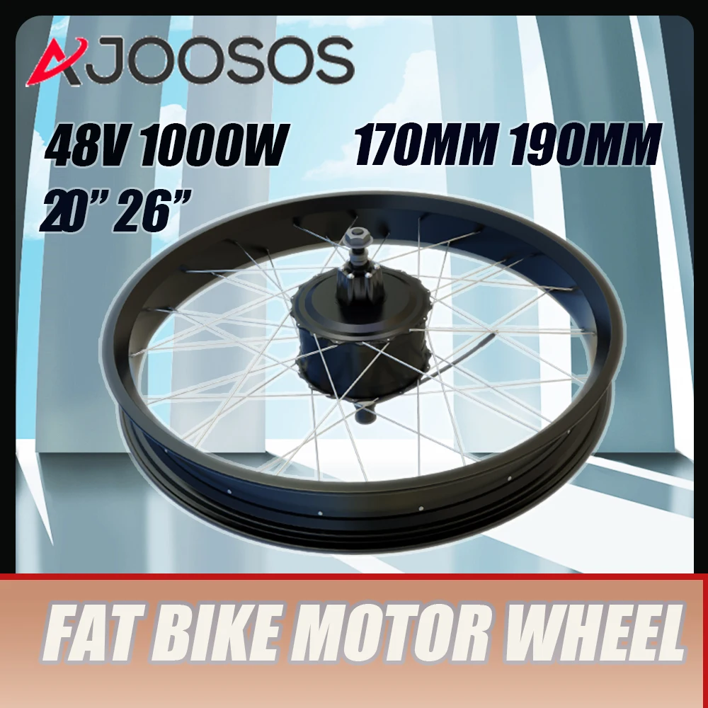 48V 1000W Fat Bike Rear Hub Motor Wheel Open Size 170mm 190mm E-Bike Brushless Non-Gear Hub Engine Wheel V Disc Brake 40-50 KM/H
48V 1000W Fat Bike Rear Hub Motor Wheel Open Size 170mm 190mm E-Bike Brushless Non-Gear Hub Engine Wheel V Disc Brake 40-50 KM/H